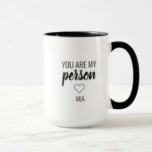 Mug Vous êtes ma personne ami Seafoam Green Cadeau