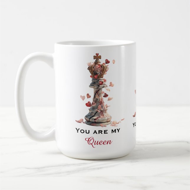Mug Vous êtes ma Reine Chess Saint-Valentin (Gauche)