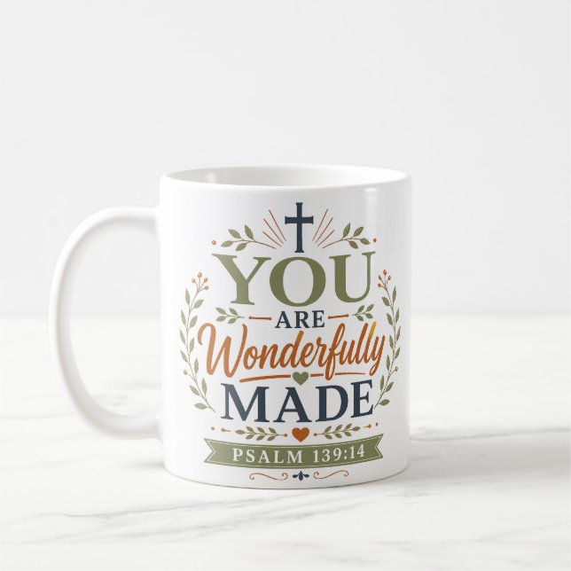 Mug Vous êtes merveilleusement fait Citation Inspirant (Gauche)