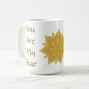 Mug Vous Êtes Mon Étoile Toujours Blanc Doré