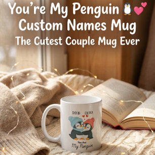 Mug Vous êtes mon pingouin - Couples de nom personnali