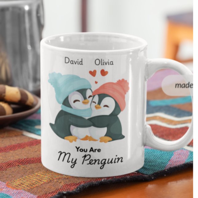 Mug Vous êtes mon pingouin - Couples de nom personnali (Créateur téléchargé)