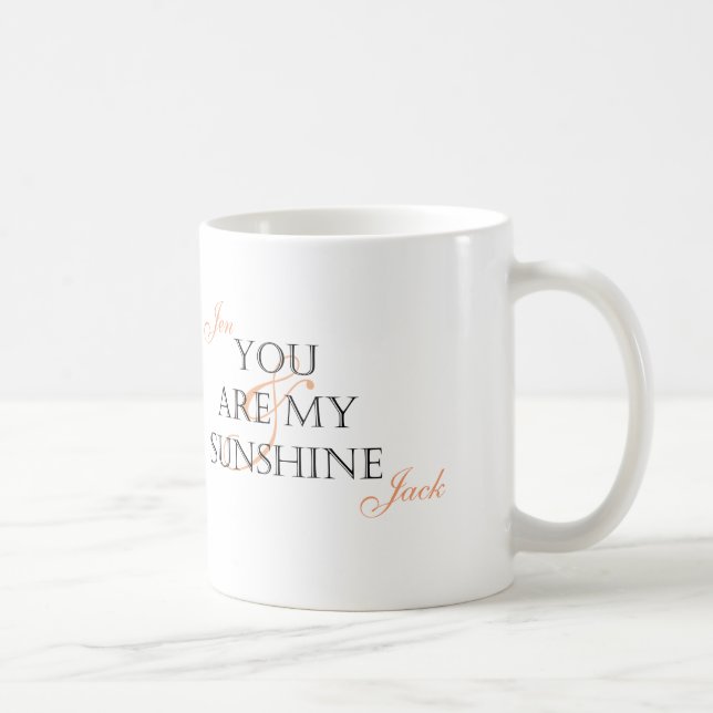 Mug "Vous êtes mon soleil" avec les enfants nommés (Droite)