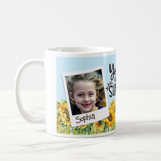Mug Vous êtes mon soleil photo personnalisée (Gauche)