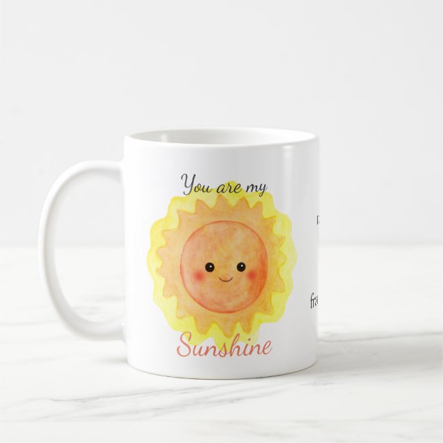 Mug Vous êtes mon Sunshine Custom Name Cadeau (Gauche)