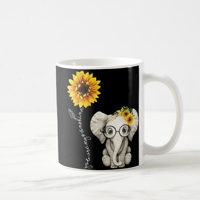 Mug Vous Êtes Mon Sunshine Hippie Sunflower Elephant C (Droite)