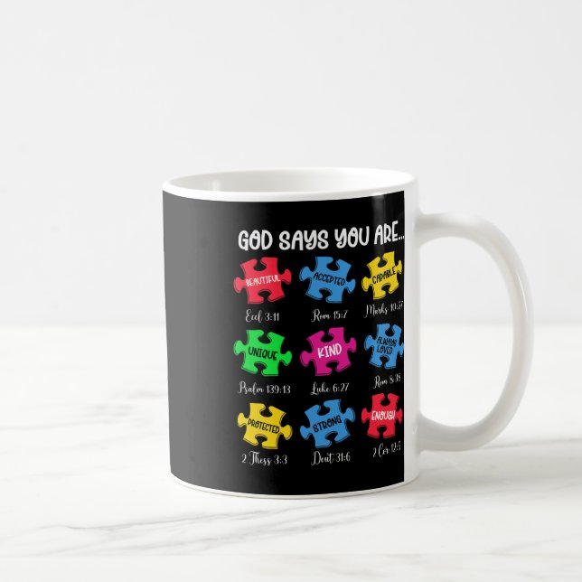 Mug Vous Êtes Sensibilisation sur l'autisme Puzzle Bib (Droite)