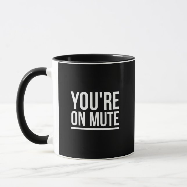 Mug Vous êtes sur blanc muet (Gauche)