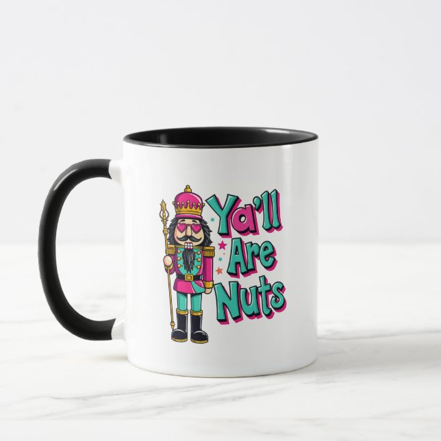 Mug Vous êtes tous des noix Drôle Nutcracker Noël (Gauche)