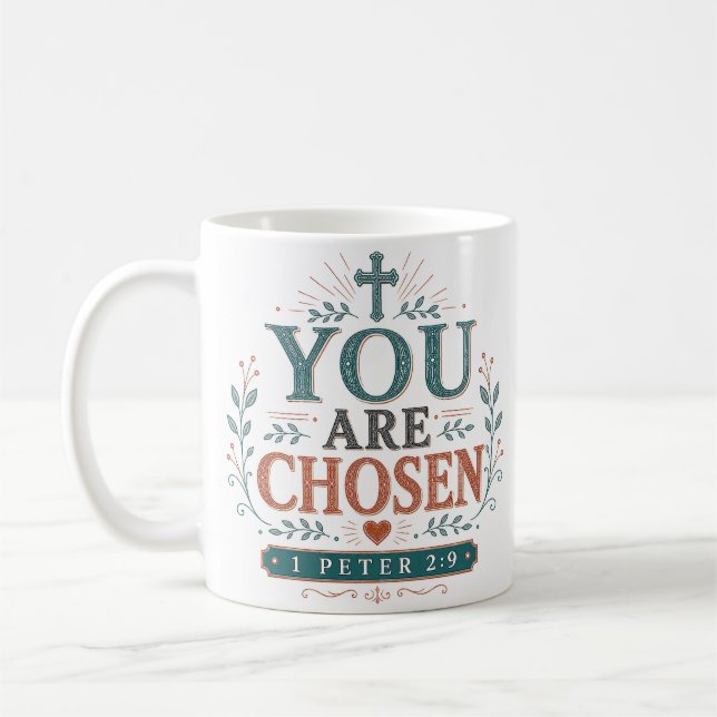 Mug Vous êtes un Inspirant Citation Chrétienne choisie (Gauche)