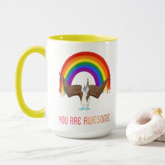 Mug Vous êtes un oiseau arc-en-ciel génial (Avec donut)
