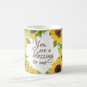 Mug Vous êtes une bénédiction pour moi tournesol
