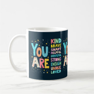 Mug Vous êtes une citation inspirante de typographie p