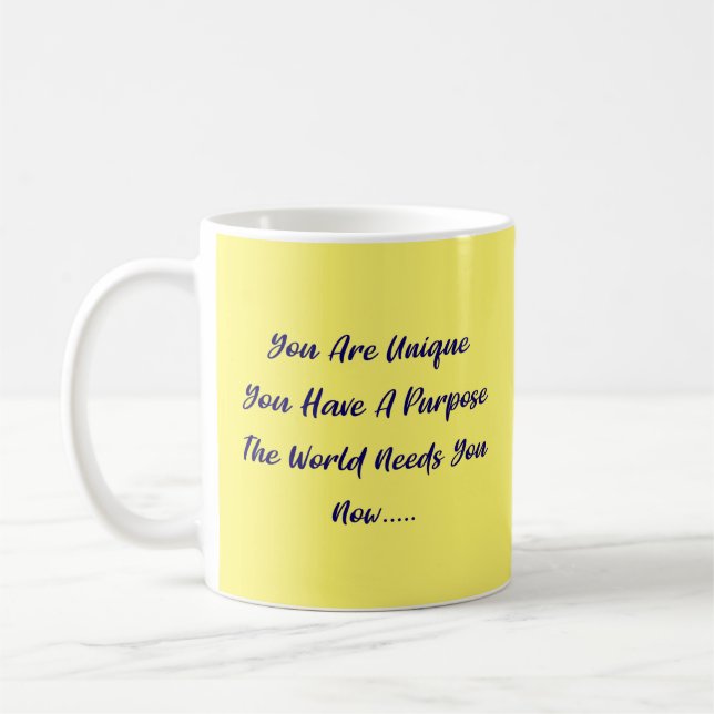 Mug Vous Êtes Unique - Le Monde A Besoin De Vous Bleu/ (Gauche)