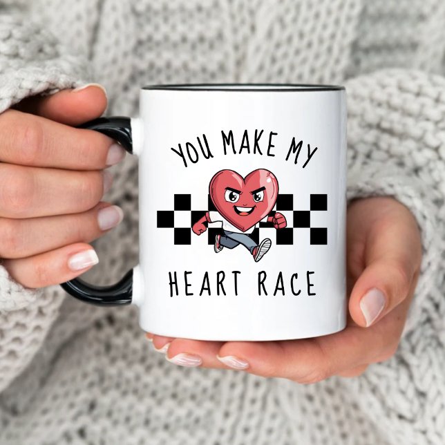 Mug Vous faites de ma course de coeur drôle Saint Vale (Créateur téléchargé)