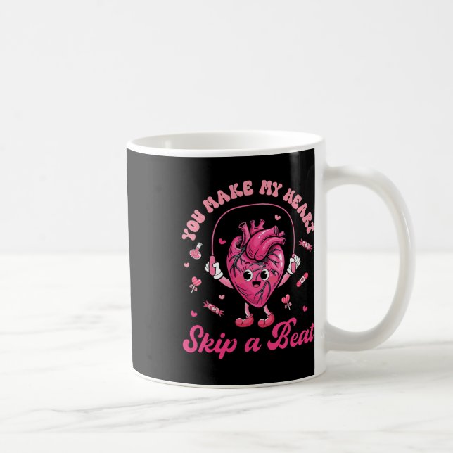 Mug Vous faites sauter mon cœur avec joie Infirmière c (Droite)