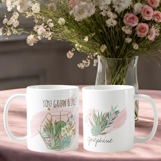 Mug Vous Grandissez Plante Lover Pun Succulents Partie (Créateur téléchargé)