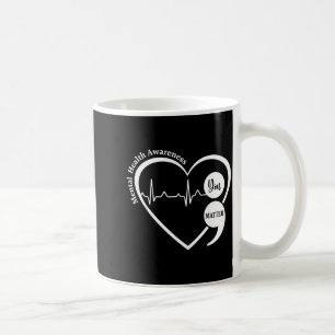 Mug Vous Green Heart Point-virgule Sensibilisation à l