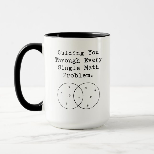 Mug Vous guidant à travers chaque problème de mathémat (Gauche)