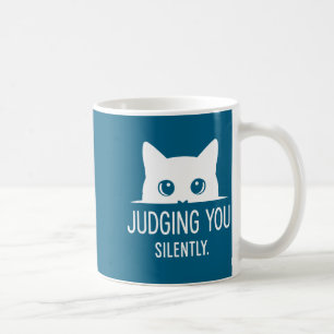 Mug Vous jugeant silencieusement - Chat drôle