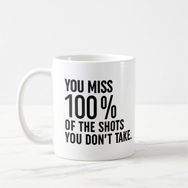 Mug Vous manquez 100% des coups que vous ne prenez pas (Gauche)