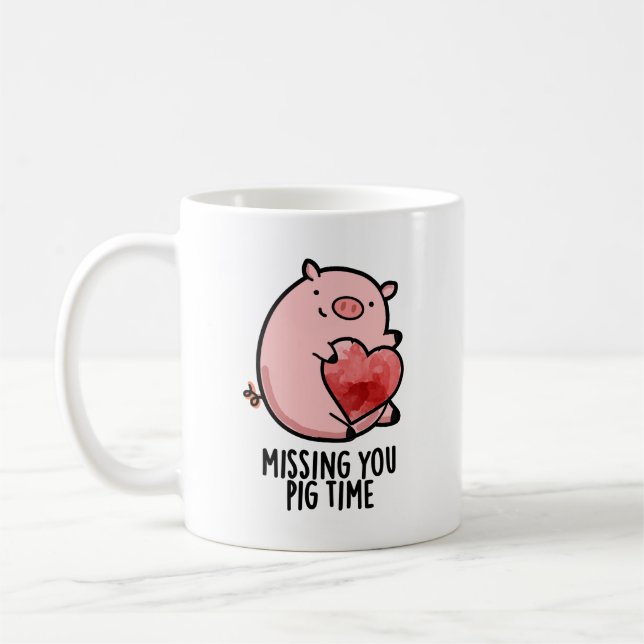 Mug Vous Manquez Pig Time Funny Animal Pun (Gauche)