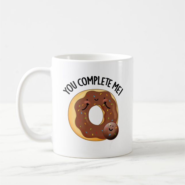 Mug Vous Me Complétez Drôle Nourriture Pun Donut (Gauche)