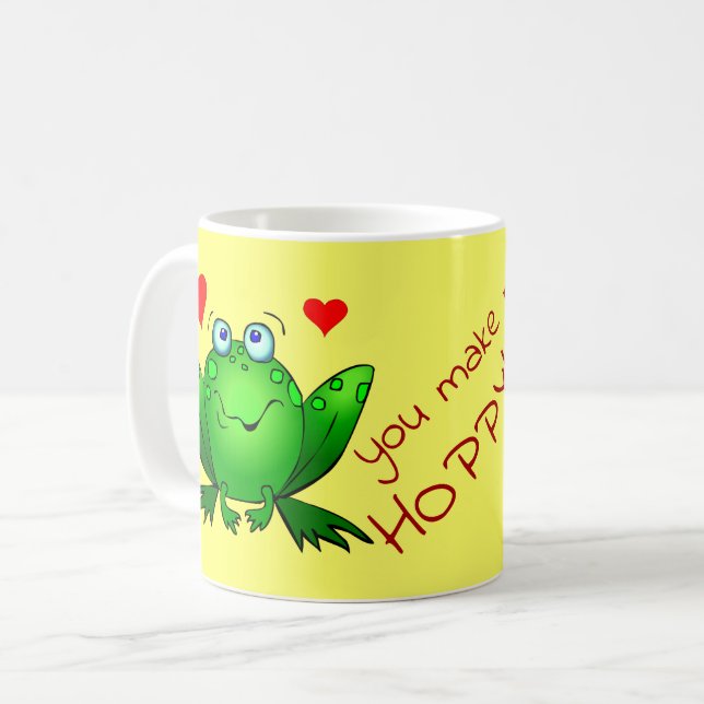 Mug Vous Me Rendez Heureux Grenouilles Vertes Mignonne (Devant gauche)