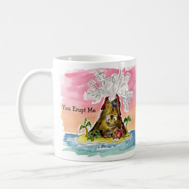 Mug Vous M'Écrasez, Je Lava Vous Cartoon Volcano (Gauche)