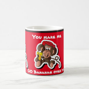 Mug Vous m'incitez à aller des bananes Valentine