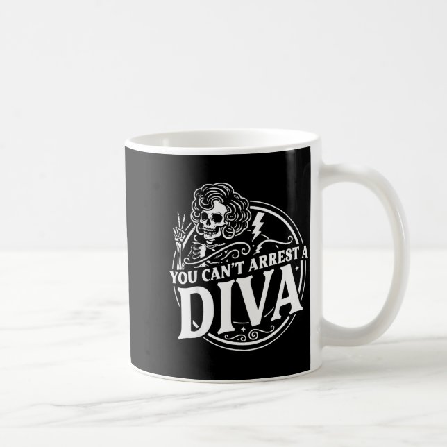 Mug Vous ne pouvez pas arrêter Diva Sy Squelette Signe (Droite)