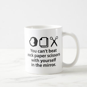 Mug Vous ne pouvez pas battre les ciseaux de papier ro