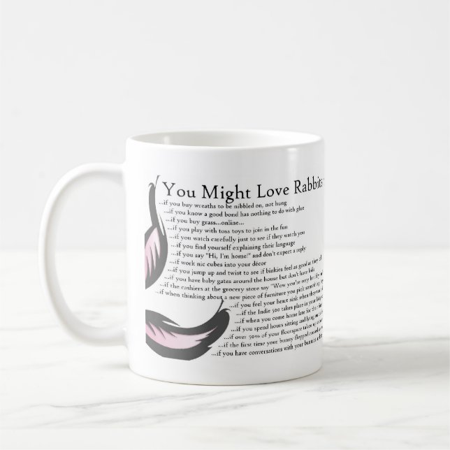 Mug Vous pourriez être un esclave de lapin si… (Gauche)