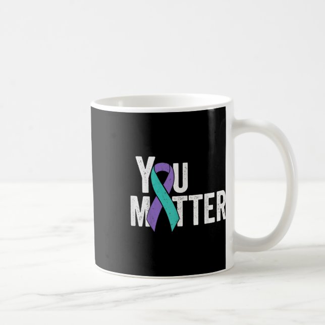 Mug Vous Problème Prévention Suicide Turquoise Purple  (Droite)