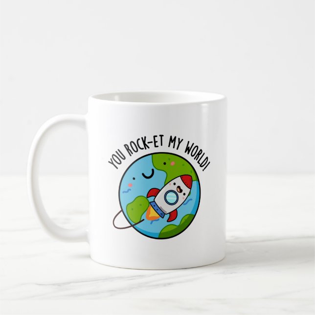 Mug Vous Rock-et-My World Funny Rocket Pun (Gauche)