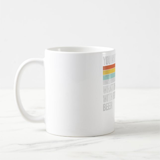 Mug Vous Savez Ce Qui Se Rend Avec Golf Et Bière Pullo (Gauche)