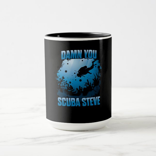 Mug Vous Scuba Steve Diving Ocean Funny Cadeau (Centre)