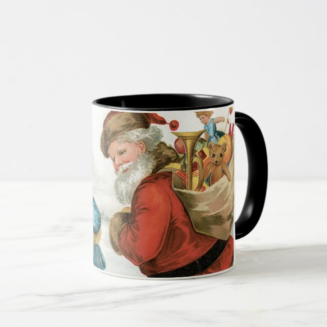 Mug Vous souhaitant la joie de Noël par Ellen Clapsadd (Devant droit)