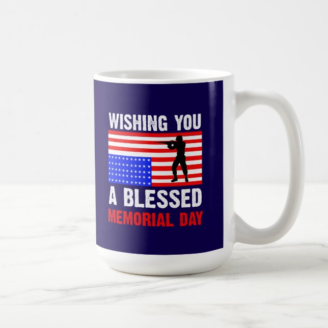 Mug Vous souhaitant un Memorial Day béni (Droite)