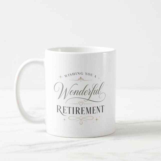 Mug Vous souhaitant une merveilleuse retraite (Gauche)