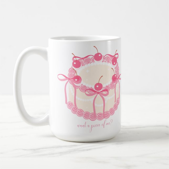 Mug Vous voulez un morceau de moi ? Conception de gâte (Gauche)