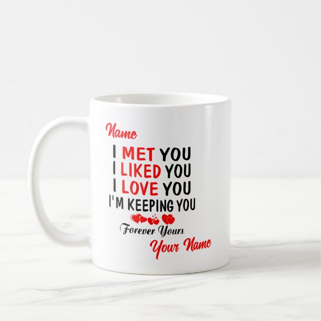 Mug Vous vous êtes rencontrés comme vous les aimez en  (Gauche)