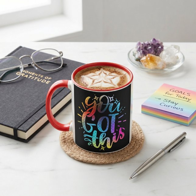 Mug Vous y arriverez étoiles et couleurs inspirantes (Créateur téléchargé)
