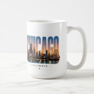 Mug 💙 Voyage à Chicago Éditorial de Luxe Style de Vil