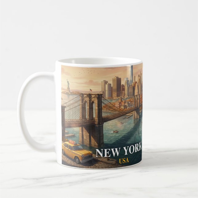 Mug Voyage à New York Pont de Brooklyn  (Gauche)