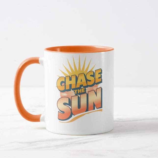 Mug Voyage Aventureux et Slogan Ensoleillé (Gauche)