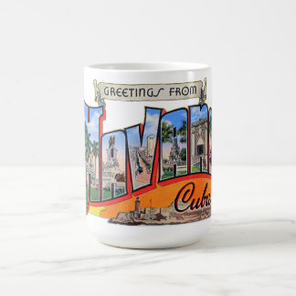 Mug Voyage Cuba vintage - Salutations de La Havane