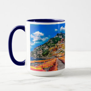 Mug Voyage d'Amalfi de maisons de falaise de l'Italie