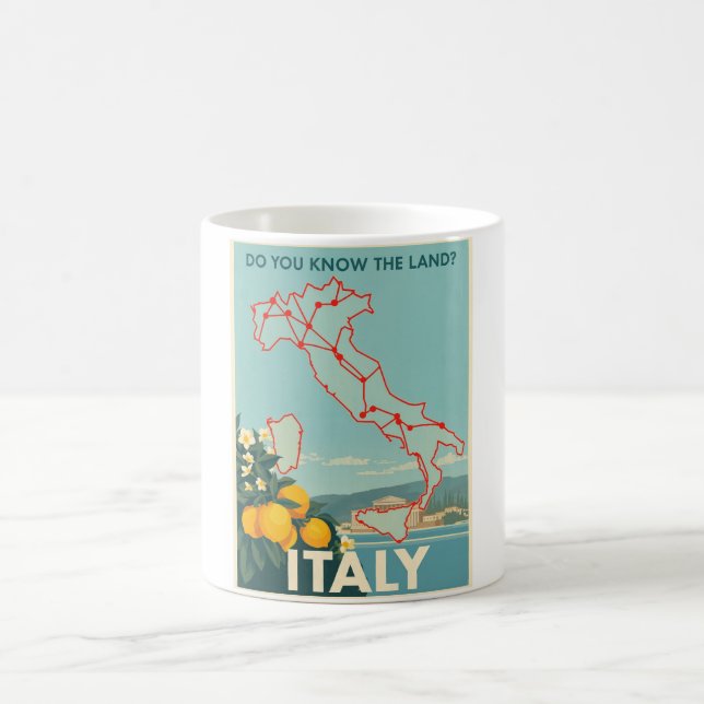 Mug Voyage dans l'Italie d'antan - Carte de l'Italie e (Centre)