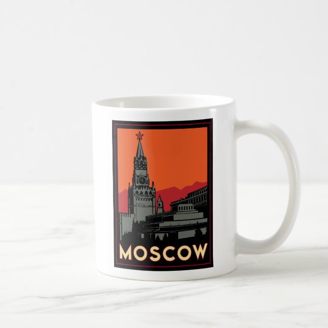 Mug voyage d'art déco de Moscou Russie le Kremlin (Droite)
